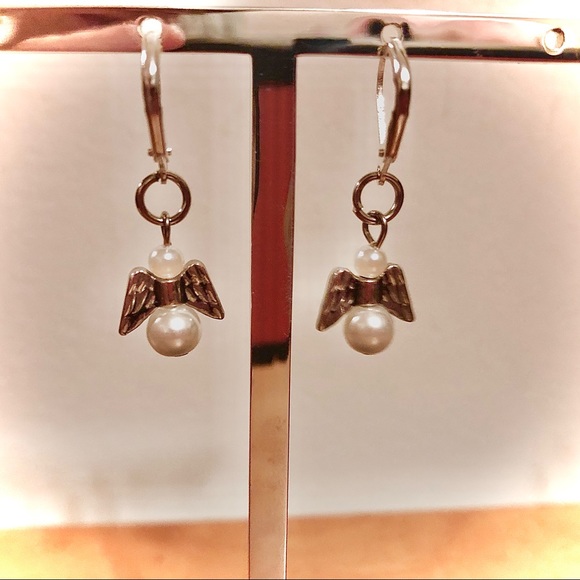 Angel Lever-back Earrings— Designed and Handcrafted By Me 🥰 - Picture 2 of 11